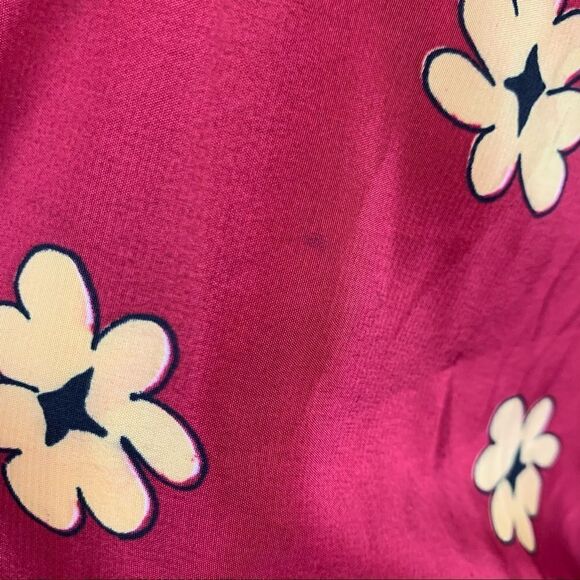 Vintage red and gold floral print windbreaker - Picture 8 of 8